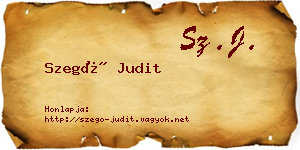 Szegő Judit névjegykártya